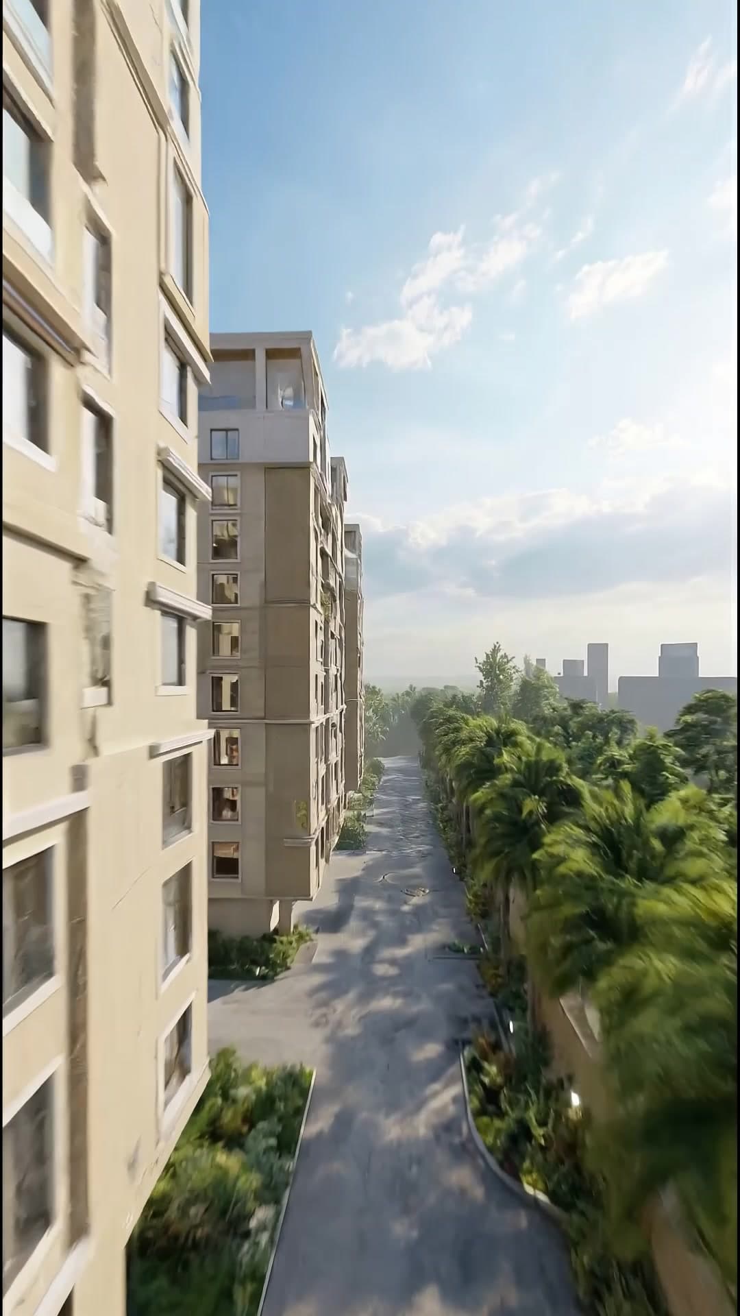 AI-Rendered — Completed Buildings & Palm Avenue