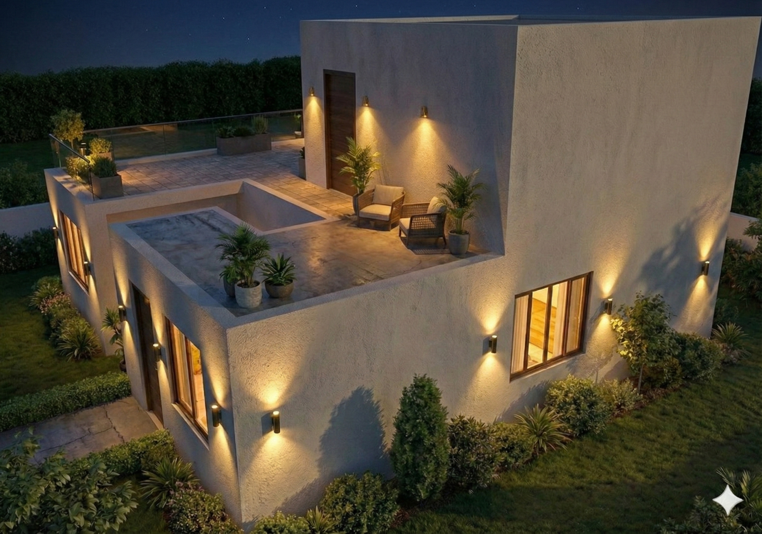 Villa Night Render